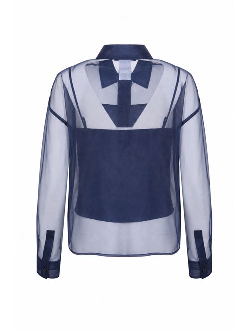Camicia WKDCOLOMBA in organza di seta Blu WEEKEND MAX MARA | 2615261012600004